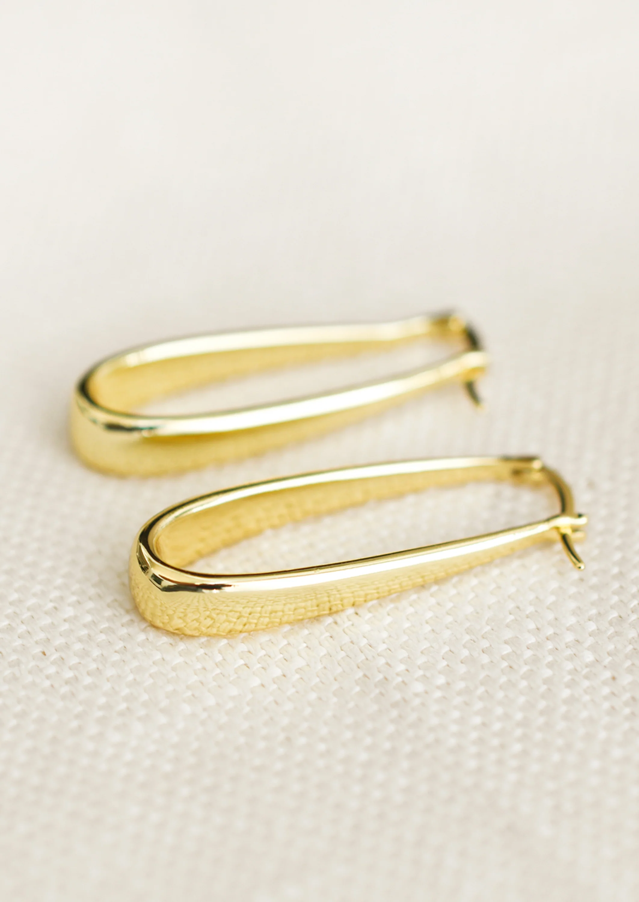 Orbit Oblong Hoop Earrings - Image 3