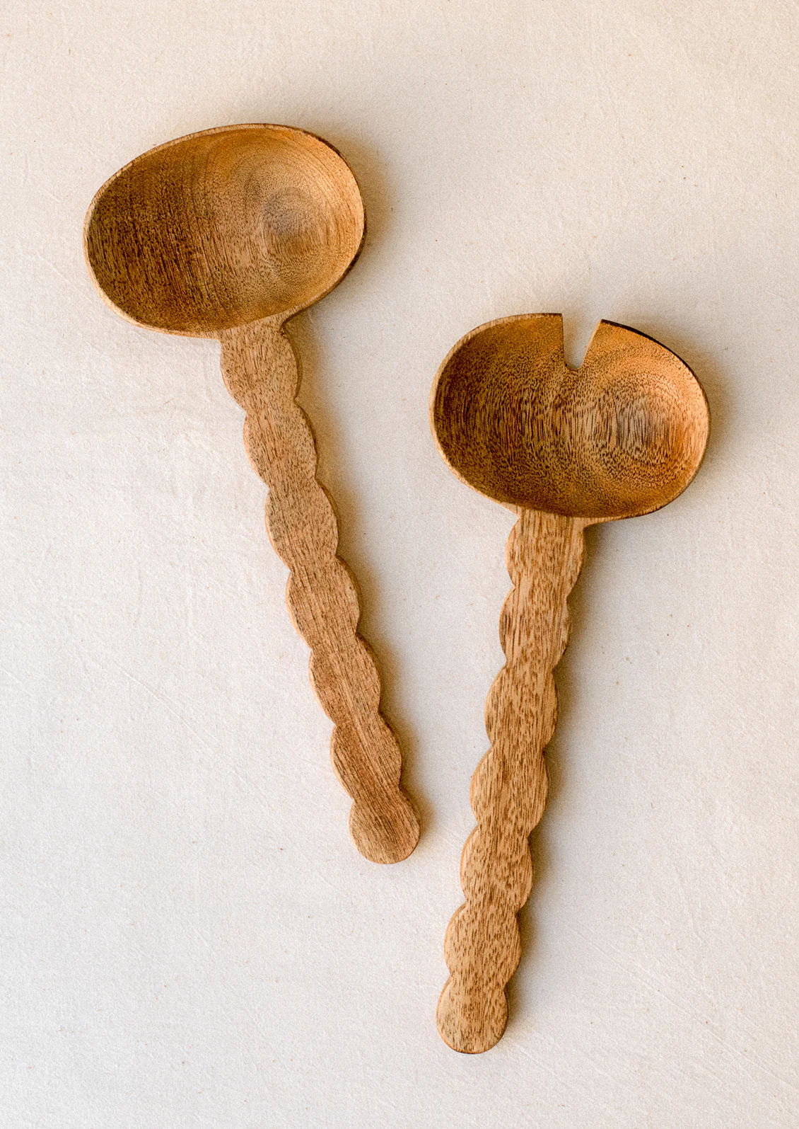 Wavy Wooden Serving Set - Image 3